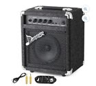 Bass Amp 15W Bass Guitar Amplifier DBA-1 Electric Practice Bass Combo AMP with C