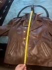 Ralph Lauren Brown Leather Jacket Size Large