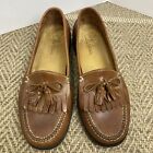 Mens Cole Haan Dwight Brown Leather Slip On Tassel Kilt Shoes Loafers Size 12