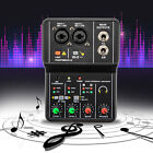 2/4 Channel Mini Audio Mixer Bluetooth USB DJ Console +Sound Card Studio Mixer
