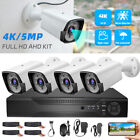 4CH H.265+ 5MP Lite DVR 1080P Outdoor CCTV Home Security Camera System Kit USA