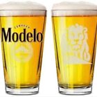 New Modelo Cerveza Beer Pint Glass 16oz Lion Crest Logo Bar Ware