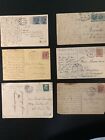 ITALY OLD POSTCARD, AIR MAIL COLLECTION, LOT OF 6