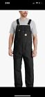 New NWT Carhartt Black Duck Bib Overall Relaxed Fit 34x30