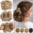 MEGA LARGE THICK Curly Chignon Messy Bun Updo Clip in Hair Extensions AS REAL US