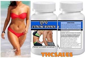 2 Lipo Extreme Burner Slim Flat Belly Detox 120 Capsules Men & Female Health