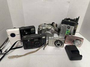 New ListingCamera Lot for Parts Repair Canon Elph Casio Pink Samsung Minolta Fujifilm Sony