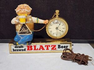 Vintage 1950 s Blatz Beer Light Sign Clock