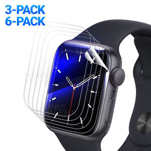 3/6-Pack Hydrogel Film Screen Protector For Apple Watch Series 9 8 7 45mm 41mm