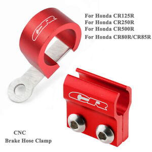 CNC Brake Line Hose Clamp Guide CR For HONDA CR125R CR250R CR500R CR80R CR85R
