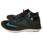 Nike FS Lite Run 2 Black Blue Running Shoes Size 7