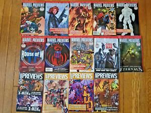 The House Of Ideas Marvel Previews Magazine lot of 14 issues