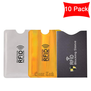 10x RFID Blocking Sleeves Credit Card Protector Holders Theft Protection Secure