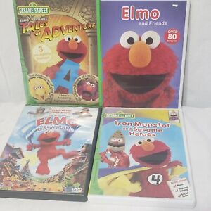 Sesame Street DVD Lot Of 4 Elmo in Grouchland Tales of Adventure Iron Monster