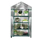 New Listing4 Tier Mini Greenhouse - Portable Greenhouse with Locking Wheels and PVC Cove...
