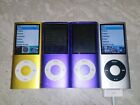 4x Lot Apple iPod Nano 4th Gen 8GB Black Yellow Purple As Is For Parts Repair