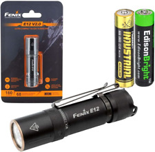 Fenix E12 V2 160 Lumen LED flashlight with EdisonBright AA alkaline battery