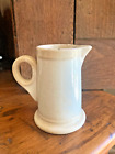 Antique White Ironstone Individual Creamer / KT&K - Stained & Crazed - 2.75
