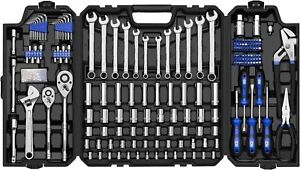 240-piece Mechanics Hand Tool Set SAE/Metric Sockets And Wrenches Automotive