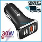 Dual USB PD Type-C Car Charger 30W Fast Charge Adapter iPhone 14 13 12 Pro Max
