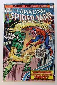 the AMAZING SPIDER-MAN #154 with SANDMAN !-HIGH GRADE-! !-NEVER READ-!