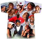 TUPAC COLLAGE T-SHIRT. HIP HOP, RAP, BIGGIE, JAY Z,  P. DIDDY, ICE CUBE, AMIGOS