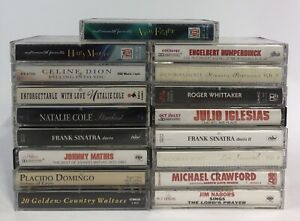 Lot of 17 Cassette Tapes Easy Listening Music 1970s 1980s Natalie Cole Iglesias