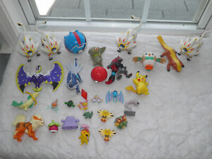 Lot of 30 Pokemon Action Figures Pikachu, Dialga, Zubat Ect