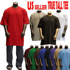 Big and Tall TEE Men Heavy Weight Plain S/S T-shirts Crew Neck Solid TALL 8OZ B