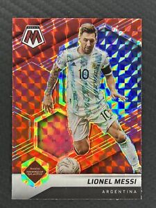 New Listing2021-22 Panini Mosaic FIFA World Cup Lionel Messi Red Mosaic #10 Argentina