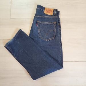 Vintage Levi’s Y2K 505 Regular Fit 32x30 Blue Jeans Dark Wash Nice Fading