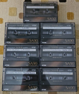 Lot Of 7 TDK SA-90 Type II Cassette Tapes (1992-1995)
