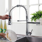 Spring Kitchen Sink Faucet Pull Down Sprayer Swivel Single Handle Mixer Tap