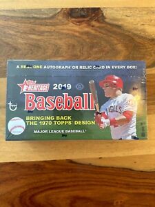 2019 Topps Heritage Baseball Factory Sealed HOBBY Box-AUTOGRAPH/RELIC
