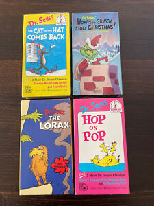 Dr. Seuss Sealed VHS Lot Of 4 Cat In The Hat Comes Back, Hop, Lorax, Grinch