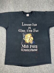 Vintage Mick Foley Wrestling Shirt Size 2XL WWF Mankind Dude Love Author 90s