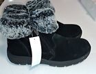 Khombu JESSICA All Weather Faux Fur Snow Ankle Boots Women’s Size 8 BLACK