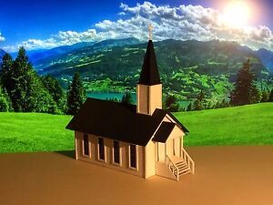 S Scale Country Church Kit