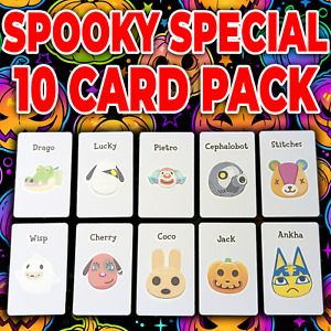 *SPOOKY PACK!*  Animal Crossing Amiibo Cards (10 Pack)