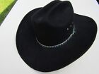 Black Cowboy Hat Western Express Inc Size 7 1/2 Faux Felt Wide Brim