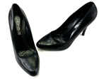 Aldo Black Leather Stiletto Pumps Women's Size 39 EU 8.5 US High Heels Slip On