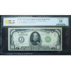 1928 $1000 Federal Reserve Note Kansas City Dark Green Seal PCGSC 35 VF Details