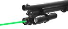 Tactical green laser sight and flashlight combo for Mossberg 590m 12 gauge pump.