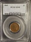 1869 Indian Head Cent * PCGS XF40 * Mintage Of 6,420,000