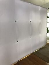 Illuminated collapsible 10' by 8' trade show booth display backwall