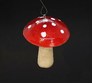 Christmas Tree Ornaments - Large Fly Agaric From Cotton to Hang (#14107