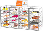 YFXCVSL Acrylic Makeup Organizer with 19 Drawers, 4 Pack Clear Storage Drawers,
