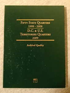 New Littleton Album Fifty State Quarters 1999-2008 D.C. & U.S. Territories 2009