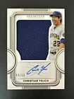2022 Topps Definitive Christian Yelich Game Used Jersey Auto #44/50