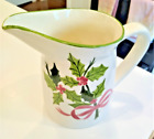 Laurie Gates Los Angeles Pottery Christmas Motif Water or Mimosa Pitcher
